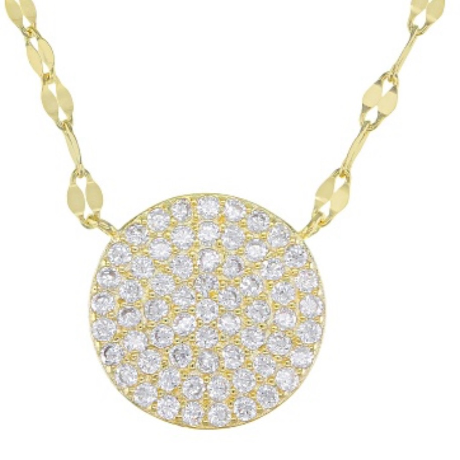 White Cubic Zirconia 18k Gold Over Sterling Silver 0.63ctw Necklace